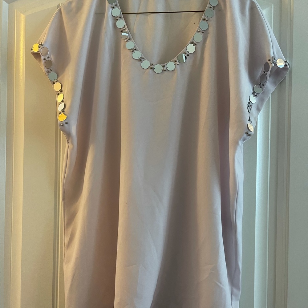 DVF silk blouse with mirrors